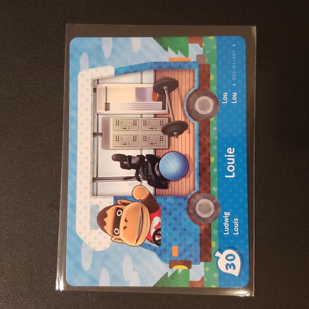 Louie 30 welcome amiibo RV card animal crossing ACNH Nintendo switch amiibo card